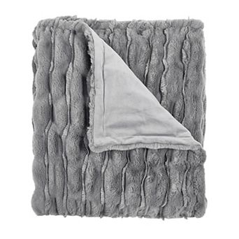 Home Soft Things Stretchy Solid Color Faux Fur Throw Blanket