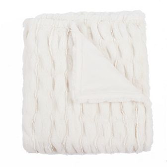 Home Soft Things Stretchy Solid Color Faux Fur Throw Blanket