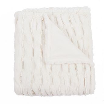 Home Soft Things Stretchy Solid Color Faux Fur Throw Blanket