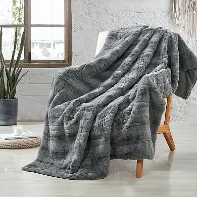 Home Soft Things Stylish Faux Fur Throw Blanket