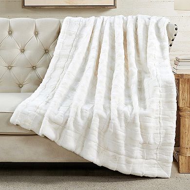 Home Soft Things Stylish Faux Fur Throw Blanket