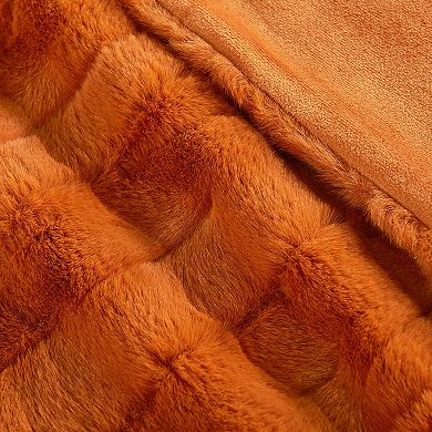 Home Soft Things Stylish Faux Fur Throw Blanket
