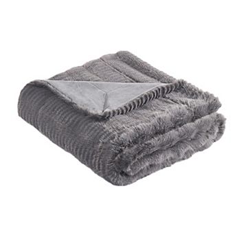 Home Soft Things Shaggy Wavy Faux Fur Throw Blanket