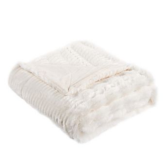 Home Soft Things Shaggy Wavy Faux Fur Throw Blanket