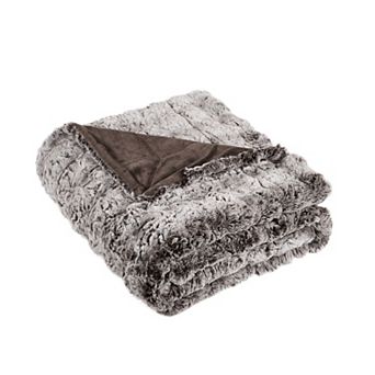 Home Soft Things Variegated Faux Fur Throw Blanket