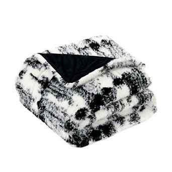 Home Soft Things Two Tone Artistic Faux Fur Throw Blanket