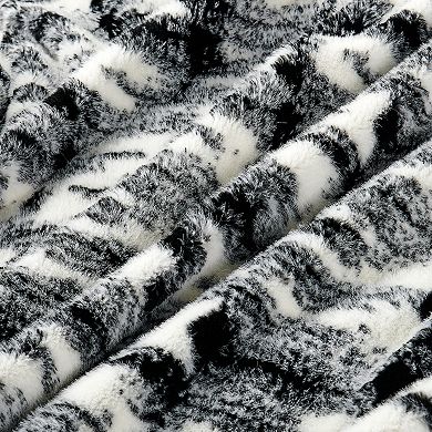 Home Soft Things Two Tone Artistic Faux Fur Throw Blanket
