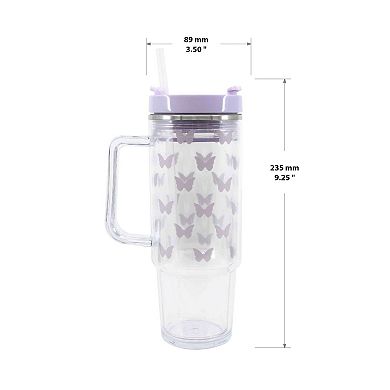 Unbranded 30-oz. Butterfly Clear Tumbler