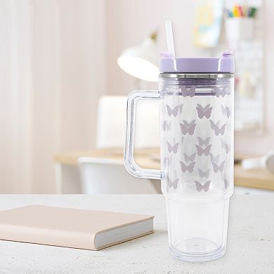Unbranded 30-oz. Butterfly Clear Tumbler