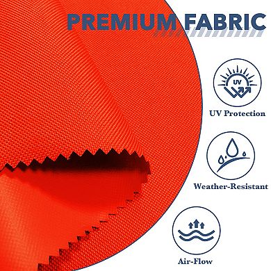 8 x 10FT Beige Outdoor Patio Market Rectangular Umbrella with Push-button Tilt and Sloping Side