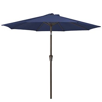 10FT Outdoor Patio Market Umbrella, 8 Sturdy Ribs, Push Button Tilt & Crank, UV & Water Protection