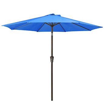 10ft Patio Market Umbrella with Push-button Tilt，Waterproof Canopy