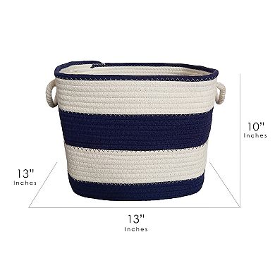 Neatly 13" Striped Rope Basket