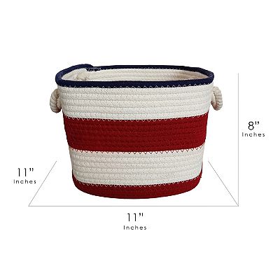Neatly 11" Striped Rope Basket