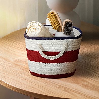 Neatly 11" Striped Rope Basket