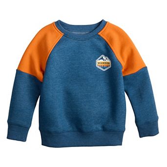 Baby & Toddler Boy Jumping Beans® Raglan Graphic Colorblock Fleece Crew Pullover