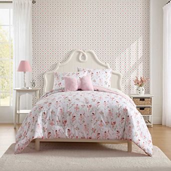 Laura Ashley Kids Ballerina Divas Pink Comforter and Sham Set