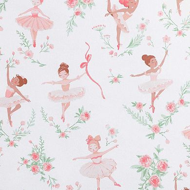 Girls Laura Ashley Ballerina Divas Pink Full/Queen Comforter and Sham Set