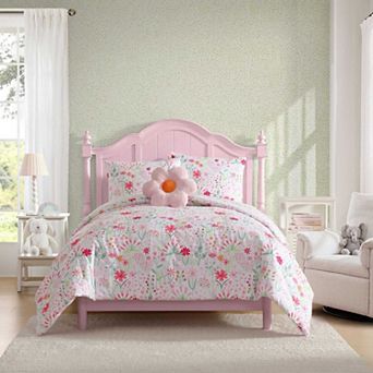 Laura Ashley Kids Sunshine Flowers Bright Pink Comforter Sham Set