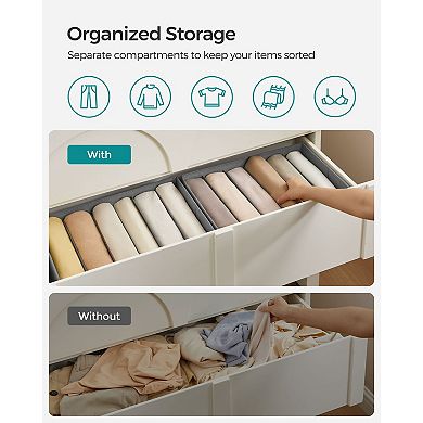 Wardrobe Clothes Organizer With 6 Grids - Set Of 2