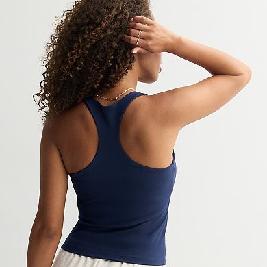 Juniors' SO Longline Square Neck Sporty Tank Top