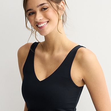 Juniors' SO® Longline V-Neck Sporty Tank Top