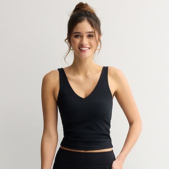 Juniors' SO® Longline V-Neck Sporty Tank Top