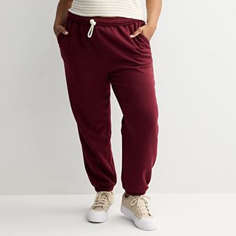 Juniors' Plus SO® Foldover Fleece Joggers