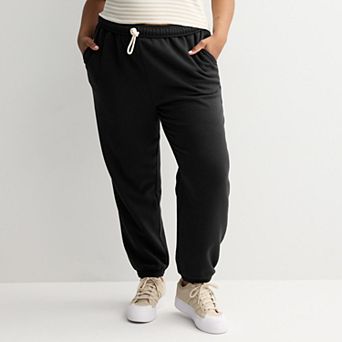 Juniors' Plus SO® Foldover Fleece Joggers