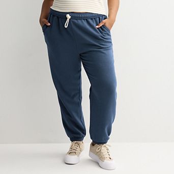 Juniors' Plus SO® Foldover Fleece Joggers