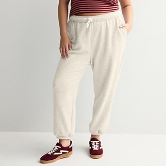 Juniors' Plus SO® Foldover Fleece Joggers