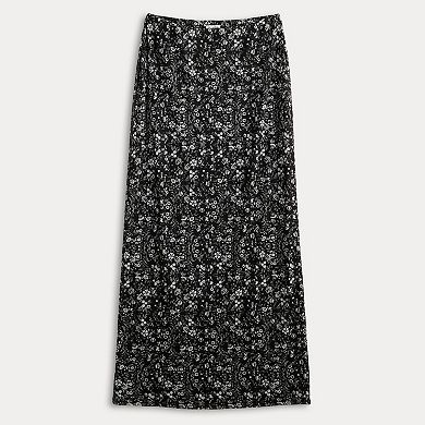 Juniors' Love, Fire Low Rise Mesh Skirt