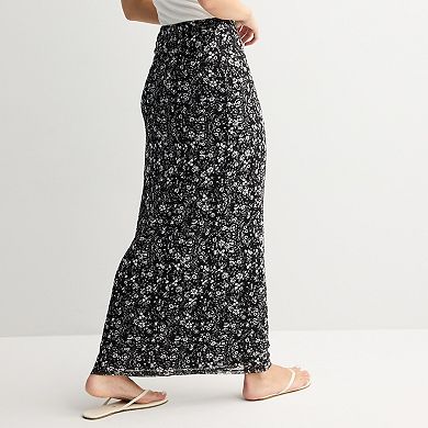 Juniors' Love, Fire Low Rise Mesh Skirt