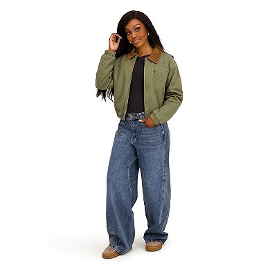 Juniors' madden girl Cropped Cotton Barn Jacket