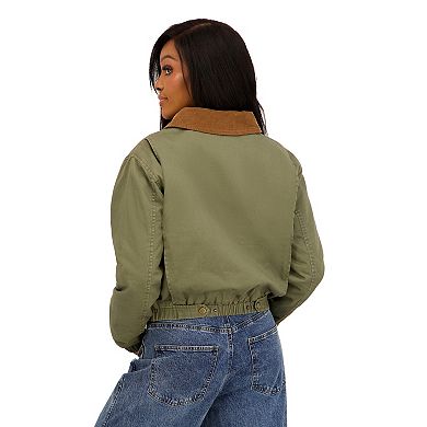 Juniors' madden girl Cropped Cotton Barn Jacket