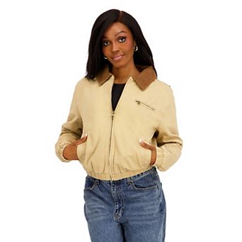 Juniors' madden girl Cropped Cotton Barn Jacket