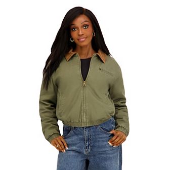 Juniors' madden girl Cropped Cotton Barn Jacket