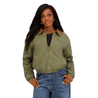 Juniors' madden girl Cropped Cotton Barn Jacket