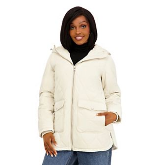Juniors' madden girl Quilted Faux Fur Lined Hooded Padding Jacket