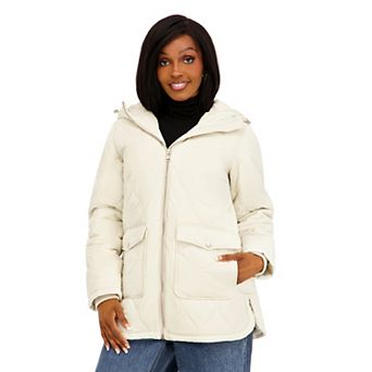 Juniors' madden girl Quilted Faux Fur Lined Hooded Padding Jacket