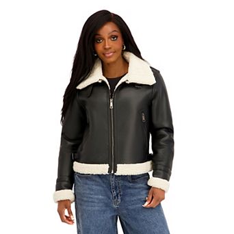 Juniors' madden girl Faux Shearling Jacket