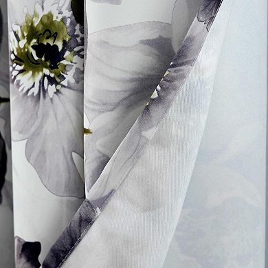 Eden Floral Nature Printed 2 Pieces Blackout Grommet Curtain Panel Pair