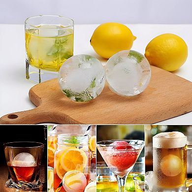 Silicone Ice Cube Ball Maker Tray 8 Molds Black
