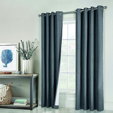 Ventura Blackout UV Protection Grommet Curtain Panel Pair for Windows