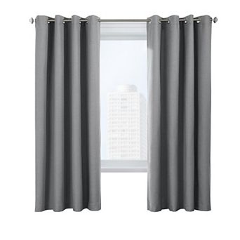 Ventura Blackout UV Protection Grommet Curtain Panel Pair for Windows
