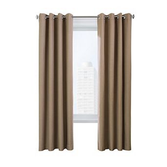 Ventura Blackout UV Protection Grommet Curtain Panel Pair for Windows