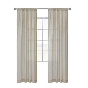 Weathervane Light Filtering Energy Efficient Rod Pocket Curtain Panel for Windows