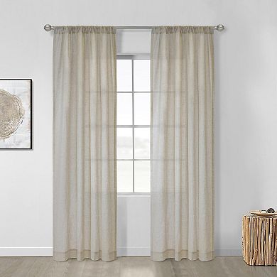 Weathervane Light Filtering Energy Efficient Rod Pocket Curtain Panel for Windows