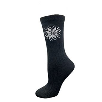 Snowflake Pattern Soft Acrylic Crew Women's Socks