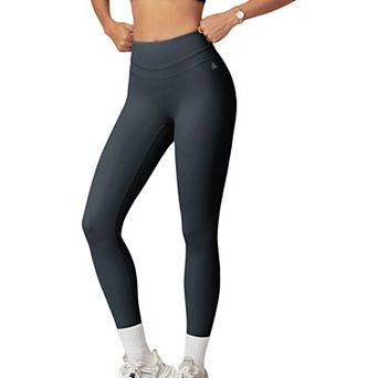 Women's High-Waisted Compression Leggings with Crossover Waistband